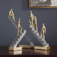 thinker statue resin sculptures modern figurines for interior home decor art office bookshelf creativity stairspeople decoration
