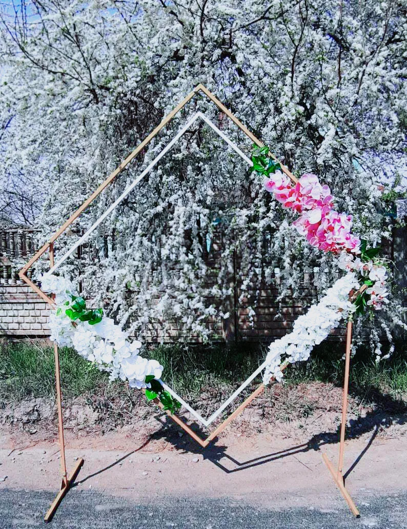 Металлическая ромб свадебная АРКА кованая железная квадратная Арка