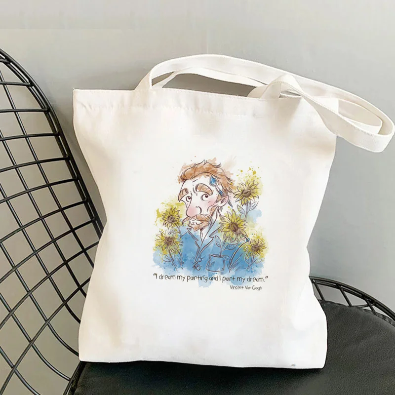 

Van Gogh shopping bag bolsas de tela cotton eco jute bag recycle bag reusable bag bolsa compra tote sacola reusable sac tissu