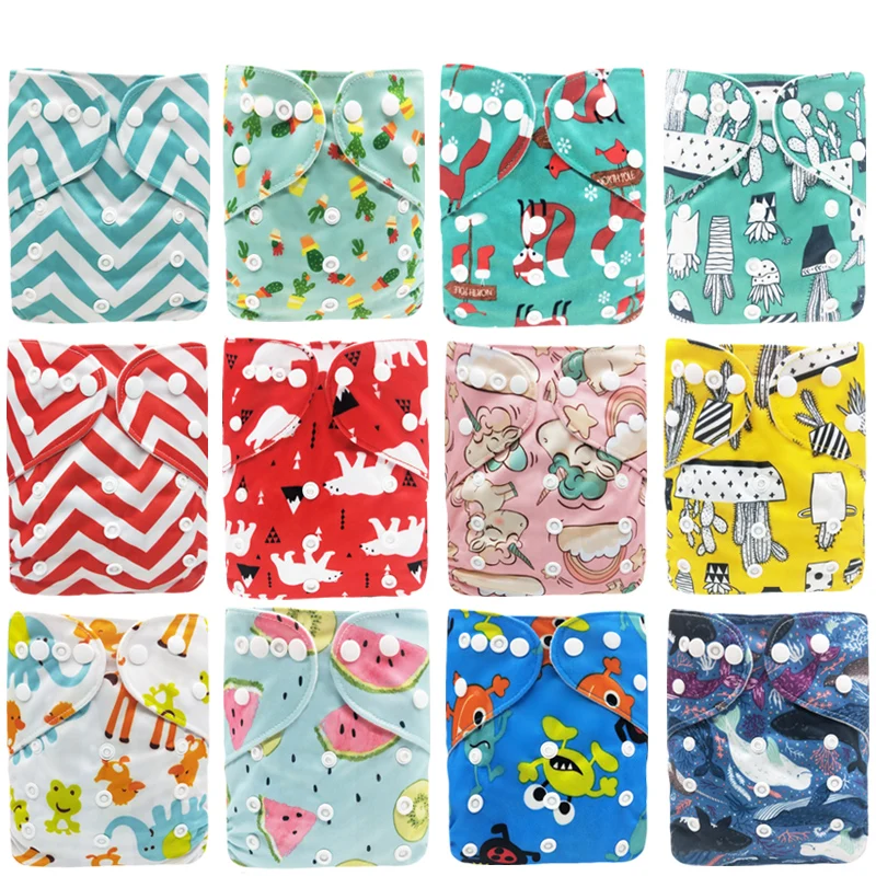 Детские многоразовые тканевые подгузники Водонепроницаемый Печатные