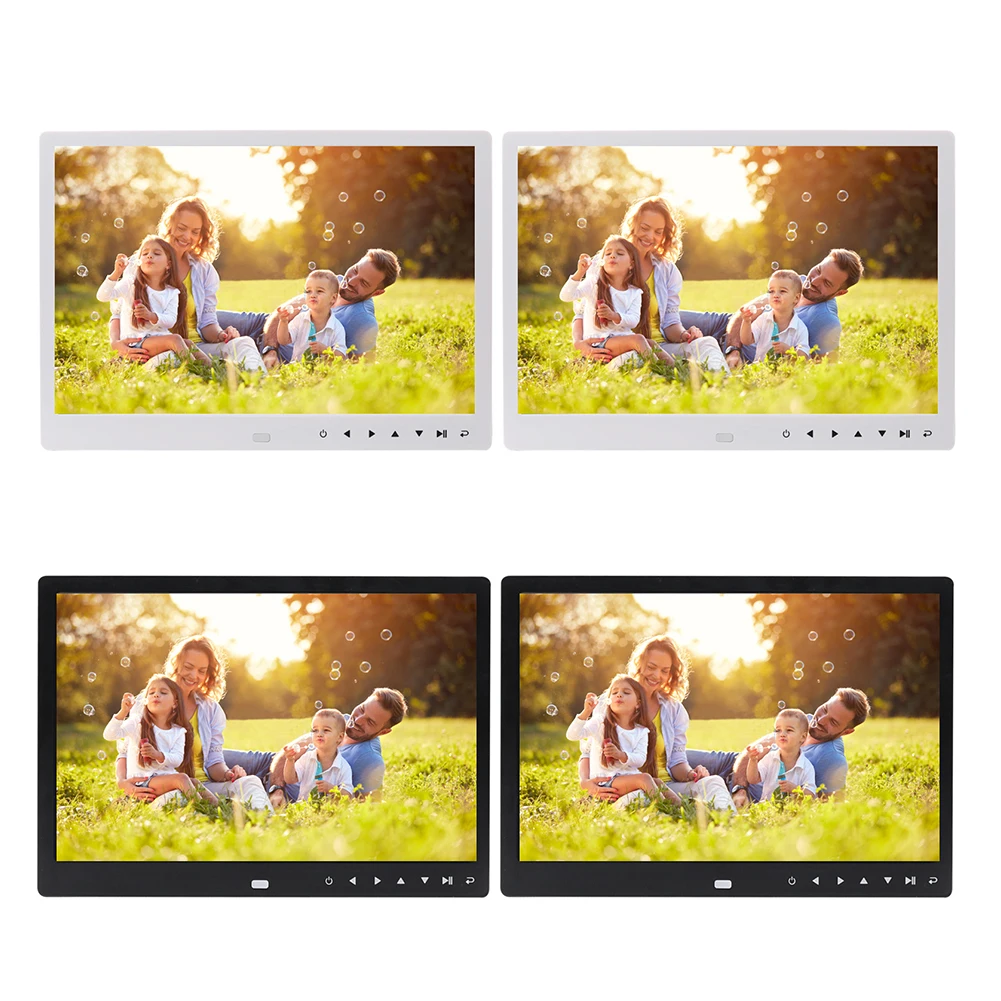 

12 дюймов HD Цифровая фоторамка 1280x800 HD СВЕТОДИОДНАЯ электронная фоторамка для фотоальбома 3,5 разъем для наушников Поддержка музыки видео
