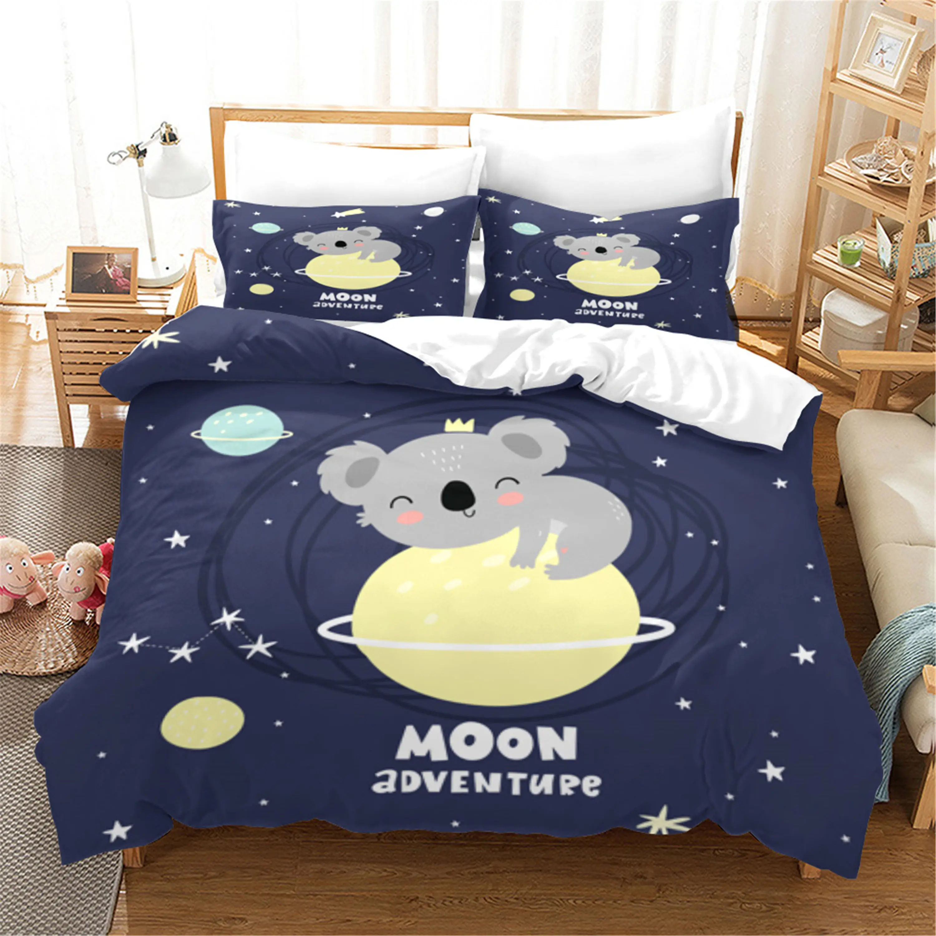

Комплект постельного белья Koala детский из 2/3 предметов, с рисунком животных