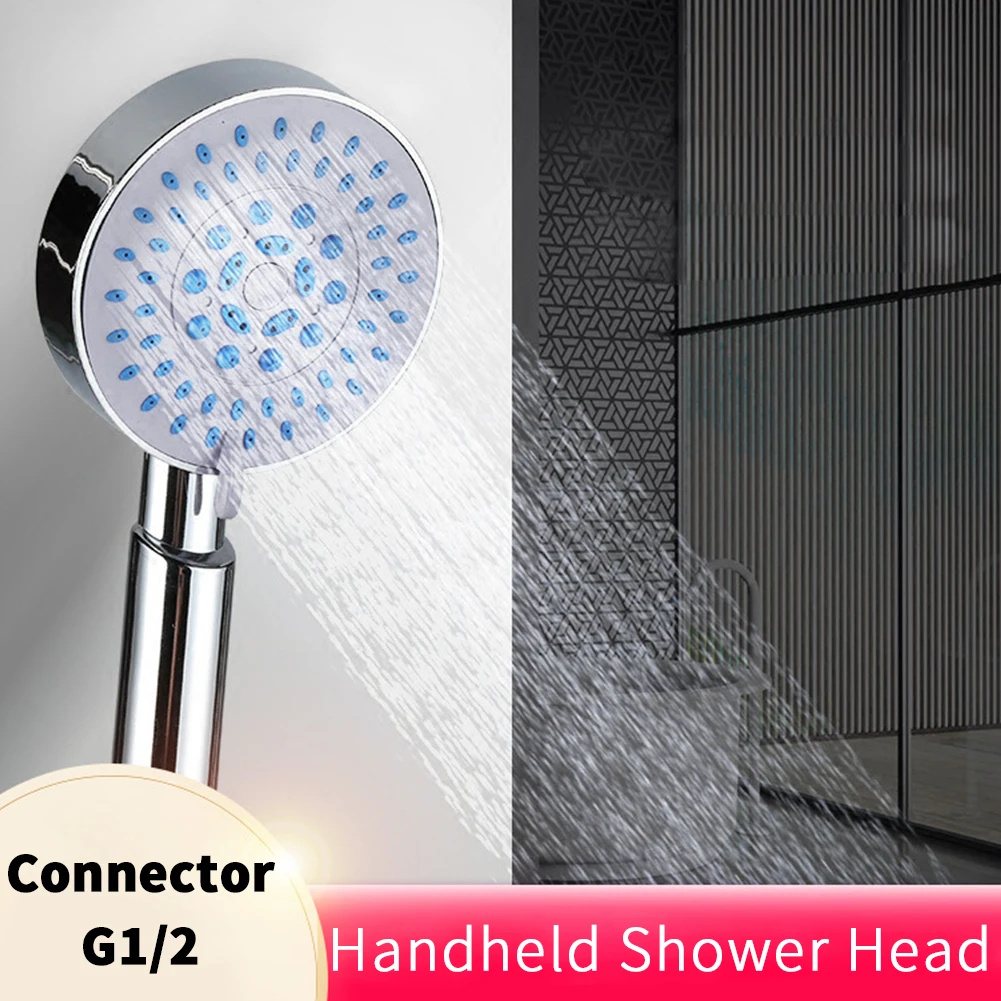 

ABS Universal Home For Bathroom High Pressure Shower Head Easy Install Sprinkler Large Rainfall Modern 5 Modes Spray Handheld