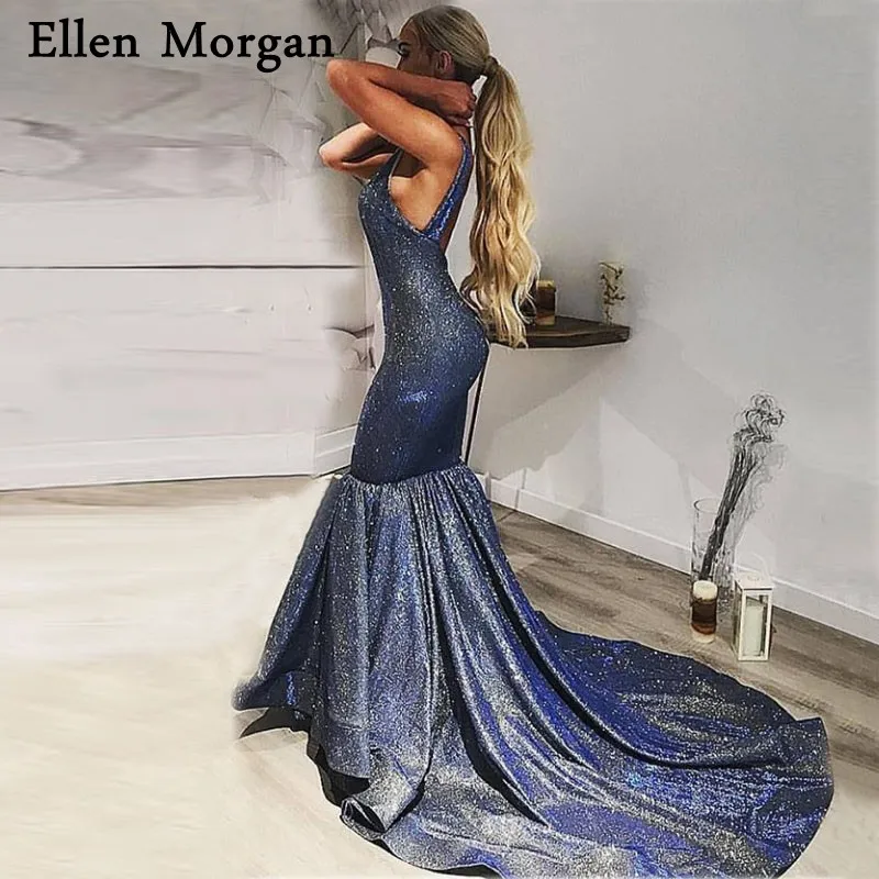 Блестящие длинные платья русалки для выпускного вечера женщин вырез лодочкой