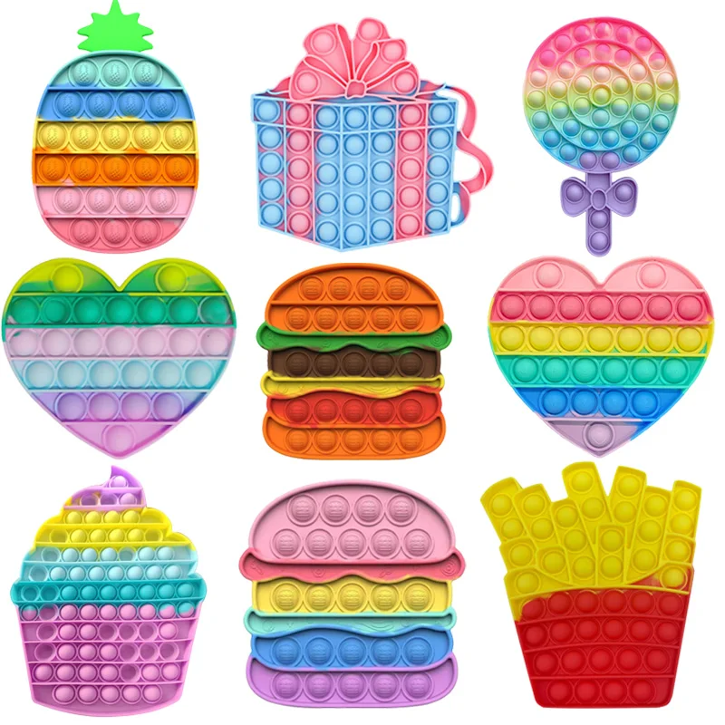 

Push Pops System Its Bubble Hot Air Balloon Car Color Fidget Toys Autism Special Needs Sensory Anti-stress Relief Toy Kids Toys