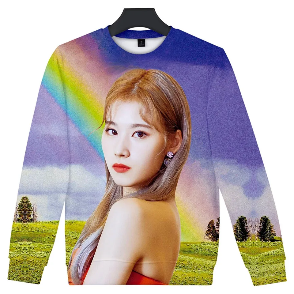 Дважды новый альбом нравишься 3D толстовки женские хип хоп Толстовка harajuku/Женские