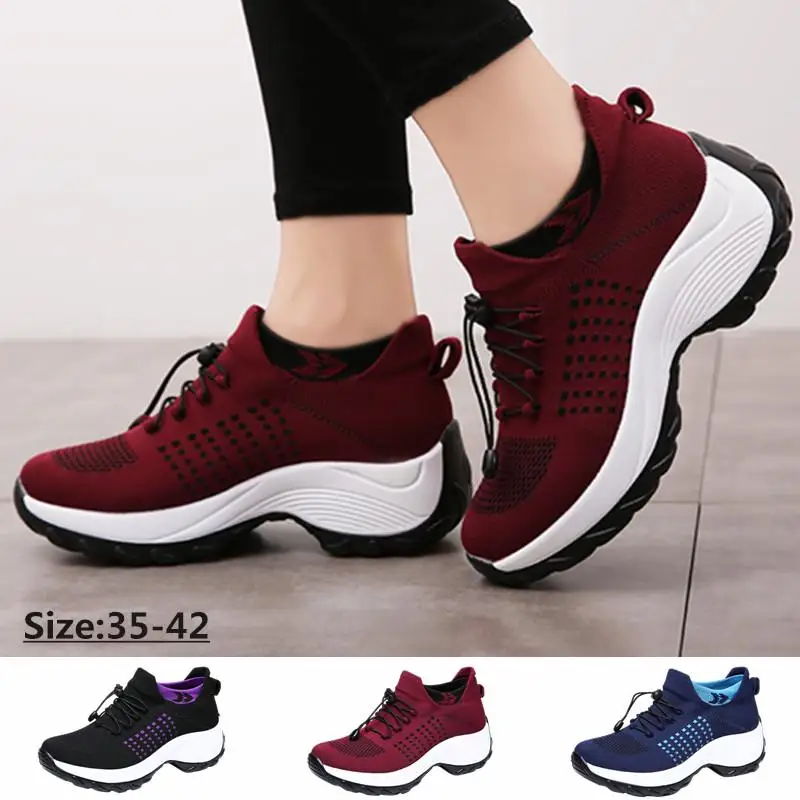 

Women Sneakers Outdoor Casual Fashion Shake Shoes Breathable Platform Walking Shoes