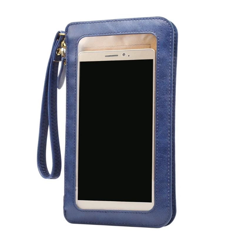 

Touch Screen Wristlet Clutch Purse Women Girls Wallet Crossbody Shoulder Bag Cell Phone Case Holder Wrist Pouch