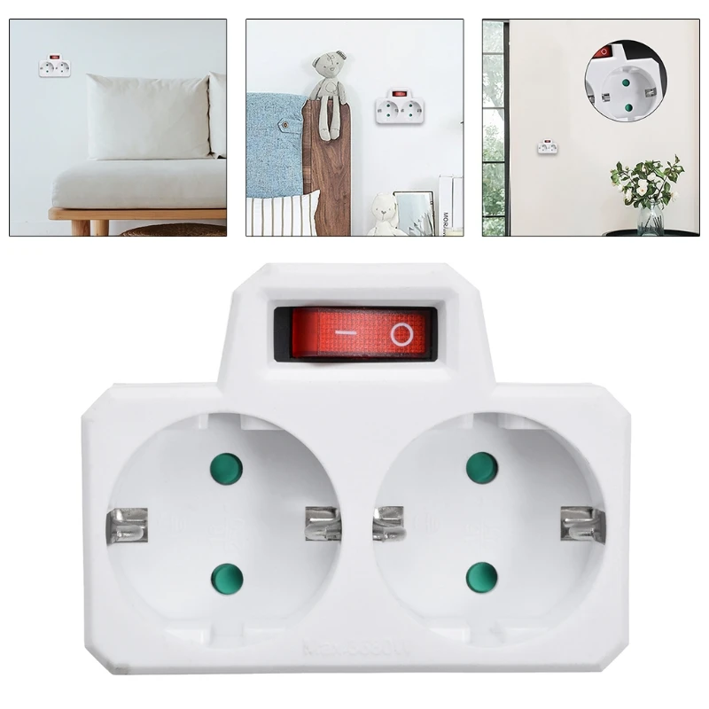 Home EU Standard Round Two-hole Conversion Socket Smart Plug Controller Switch Socket Improvement Electrical Equipment