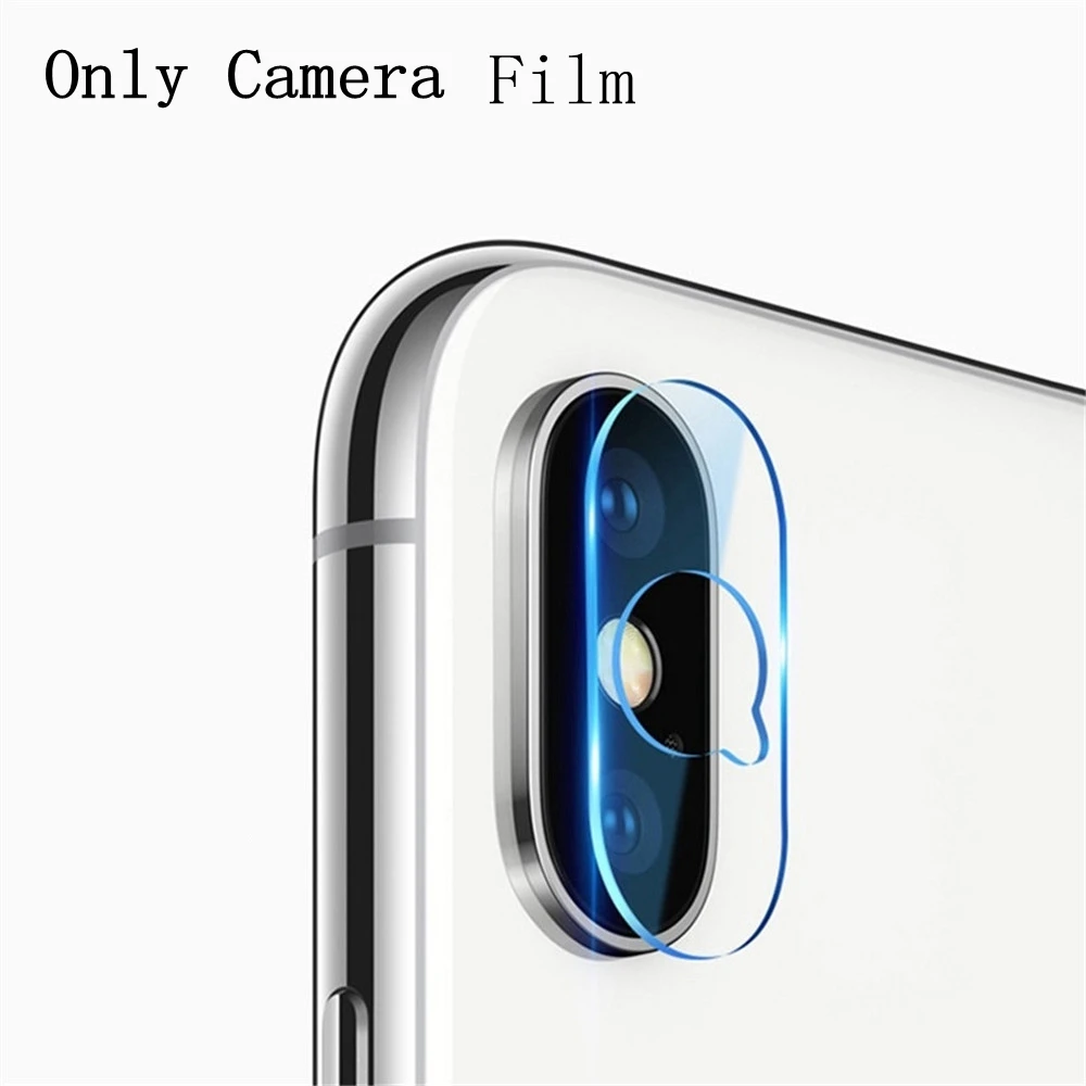 2 в 1 закаленное стекло для iphone 11 pro max X XR XS Max Защита экрана 6 6s 7 8 plus объектива камеры