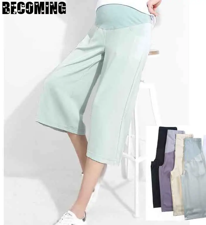 Брюки и капри для беременных летние брюки Большие размеры свободные