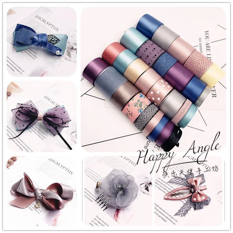 Новый стиль! Набор лент сделай сам набор разноцветных розовая синяя лента для