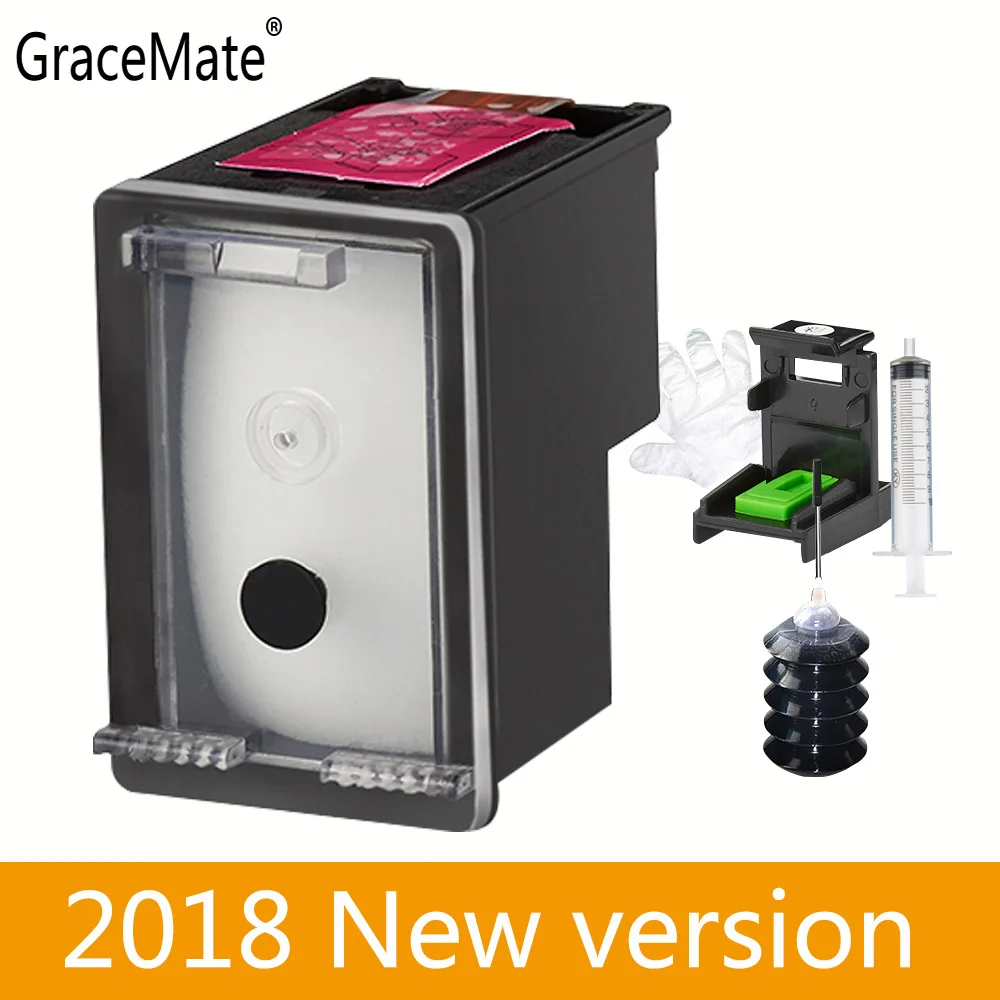 652Black refill Новая версия GraceMate 652 совместимый многоразовый картридж для hp Deskjet Ink Advantage 2676 2677 2678 5075 5076 5078 - Цвет: 652Black refill
