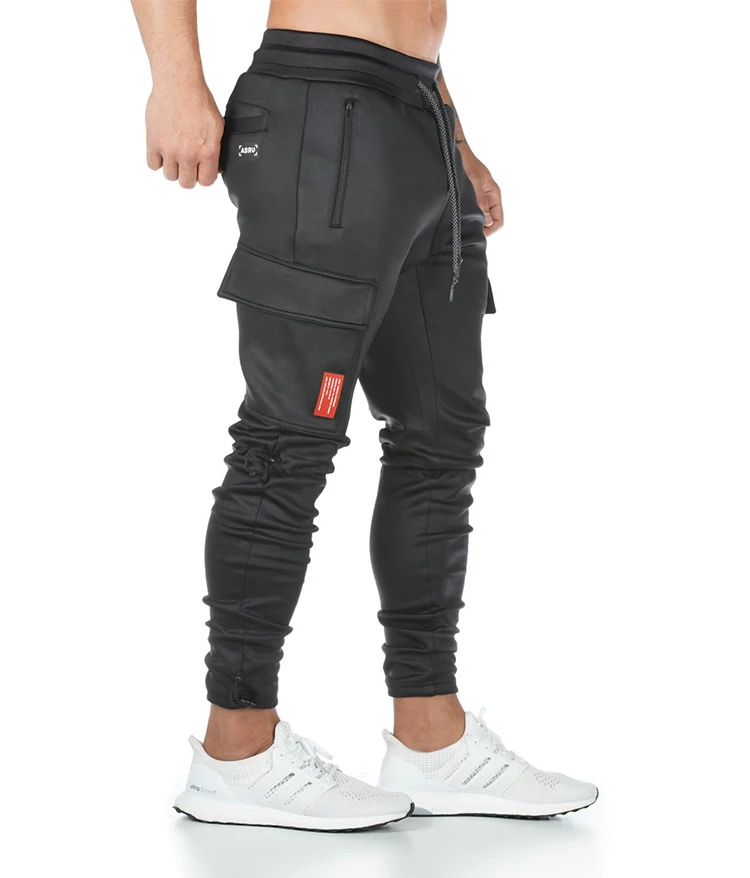 

Spring 2021 Men's Sports Pants Korean Version of Multi-pocket Large Size Popular Logo Crotch Drawstring Casual Pants Men