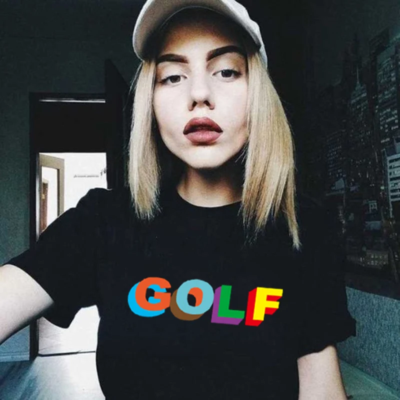 Женская футболка с принтом Golf Kawaii модная 90s Harajuku Ullzang Милая графическим рисунком в