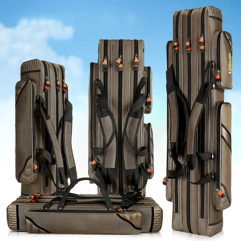 

Outdoor 3 Layer Fishing Bags Waterproof Fishing Tackle Bag Fishing Rod Bag Pole Bags Storage Case Carp Fishing Tackle