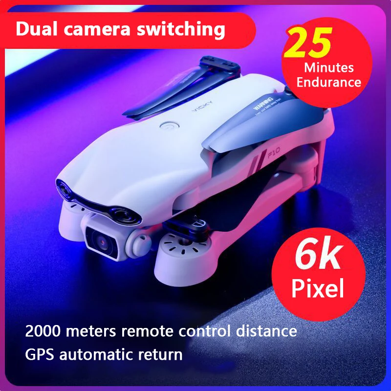 

6K HD F10 Drone Wide Angle Camera GPS 5G WIFI FPV Real-Time Helicopter Toys Drone Dual Camera Quadcopter Aerial Photography