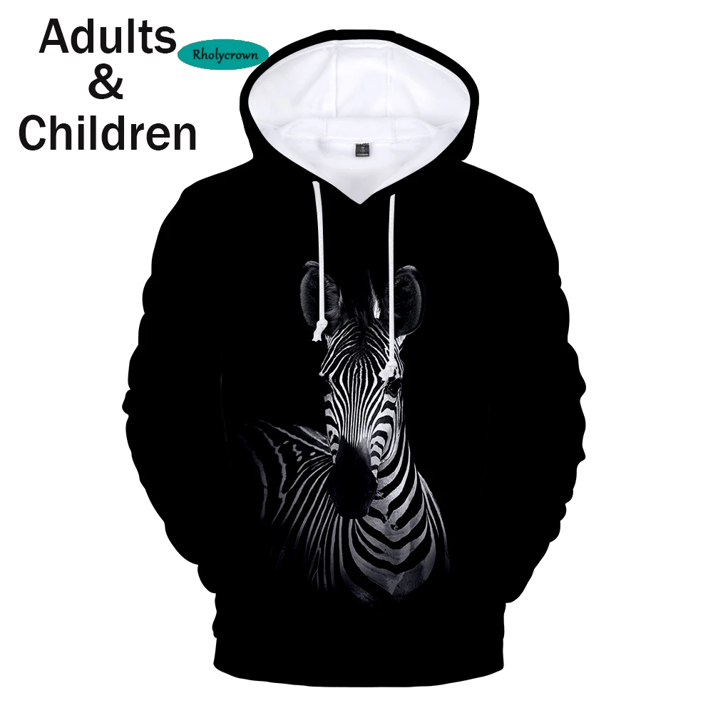 

Personality Popular 3D Print animal Zebra Hoodies Men Women Sweatshirts Autumn Hoodie Hip Hop Cool Sport Hoodies boys girls Tops