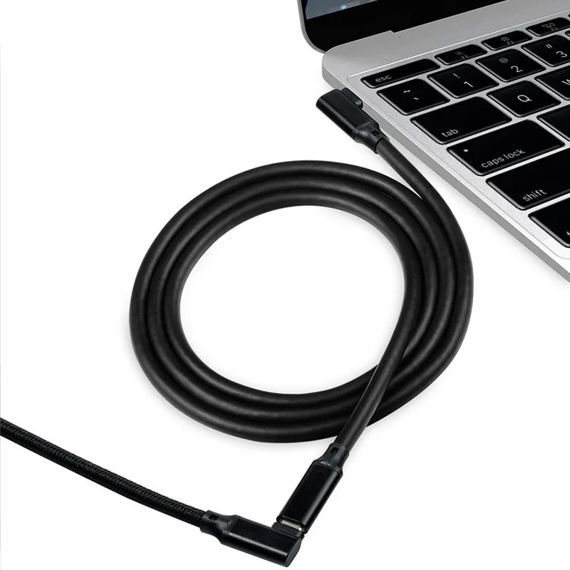 USB-кабель с прямым углом 5 А 100 Вт USB 3 1 Gen2 10 Гбит/с 4K 60 Гц 0 2 м | Компьютеры и офис