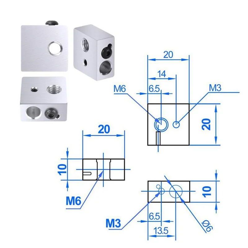 15 шт./компл. ГОРЛОВАЯ трубка экструдер сопло печатные головки нагревательные