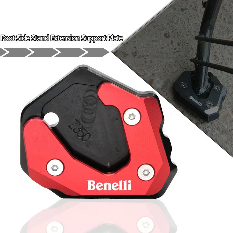 

Motorcycle Kickstand Enlarger Plate Foot Side Stand Enlarge Extension For Benelli Leoncino 500 250 Leoncino500 BJ500 BJ250 300
