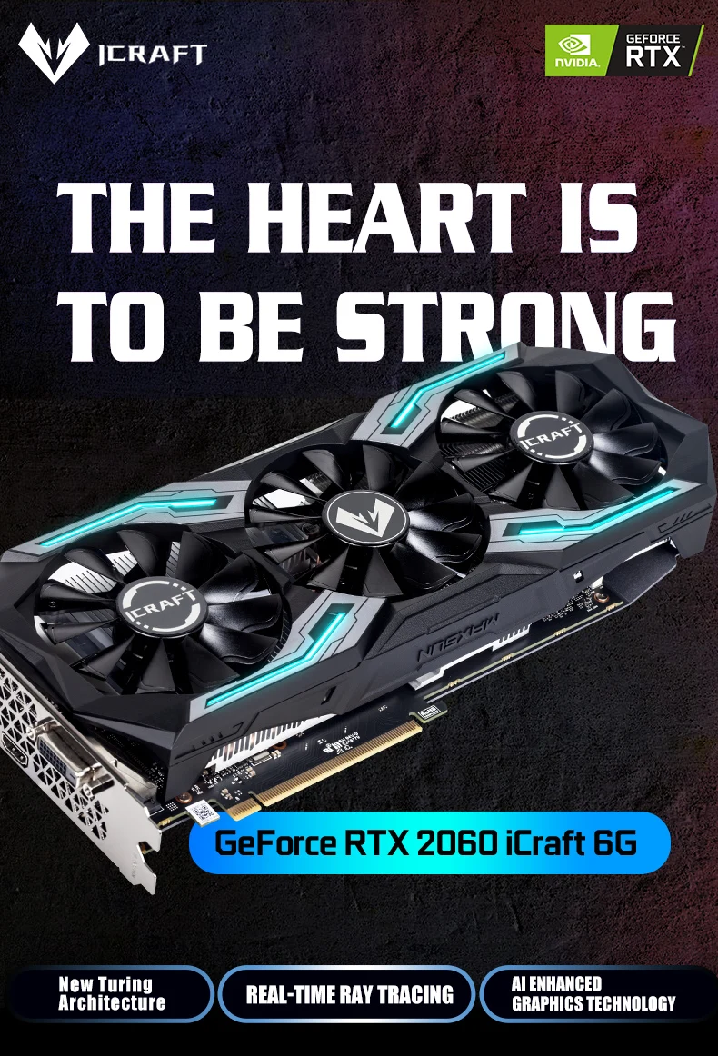 Видеокарта MAXSUN rtx 2060 iCraft 6G 192bit GDDR6 12nm TU106 1920 единиц 1365 МГц 14000 МГц HDMI+ DP+ DVI pc Видеокарта gtx 960