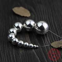 10pcs 925 sterling silver color smooth loose beads diy handmade accessories positioning beads for jewelry making