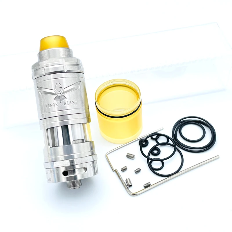 

Vapor Giant v6 S RTA 2020 Style RTA Single Coil Airflow Adjustable RTA Tank Atomizer 316ss 23mm 5.5/7ml Topfill Atomizer