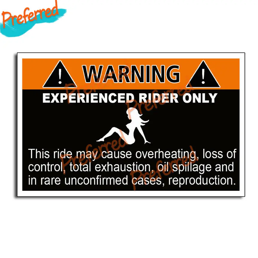 

Experienced Rider Warning Sticker Off-road Car Vehicle Window Bumper 4x4 Decal
