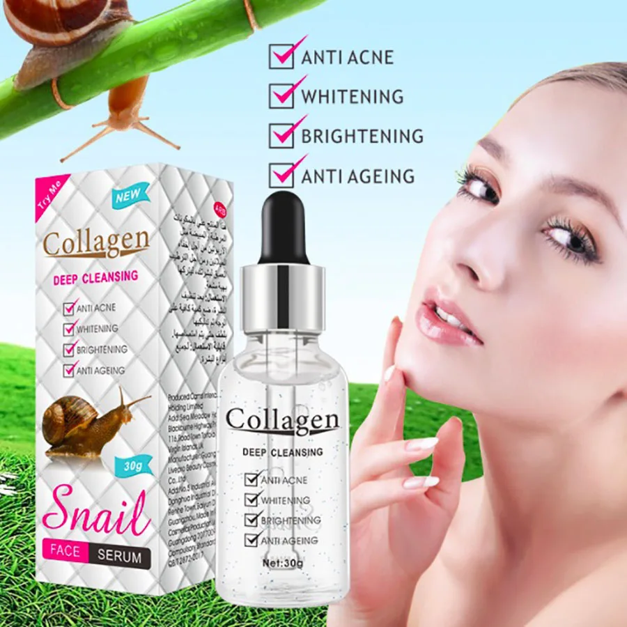 

Snail Collagen Suero Facial Eclaircissant Anti Arrugas Age Acne Wrinkle Essence Crema Antiarrugas Para La Cara Creme Clareador