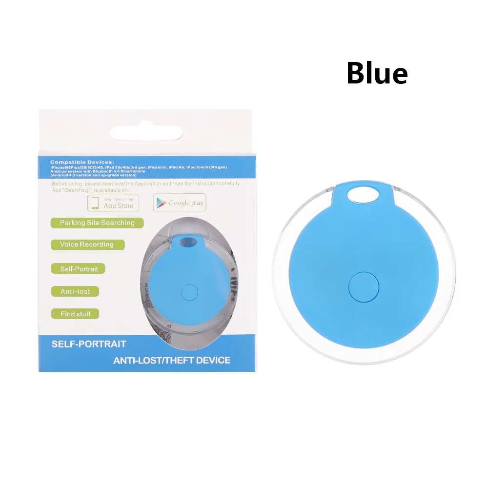 blue Модный смарт-тег, мини Водонепроницаемый Bluetooth GPS трекер, локатор, устройство для поиска ключа для домашних собак, кошек, ключей, кошелек, сумка для детей - Цвет: blue