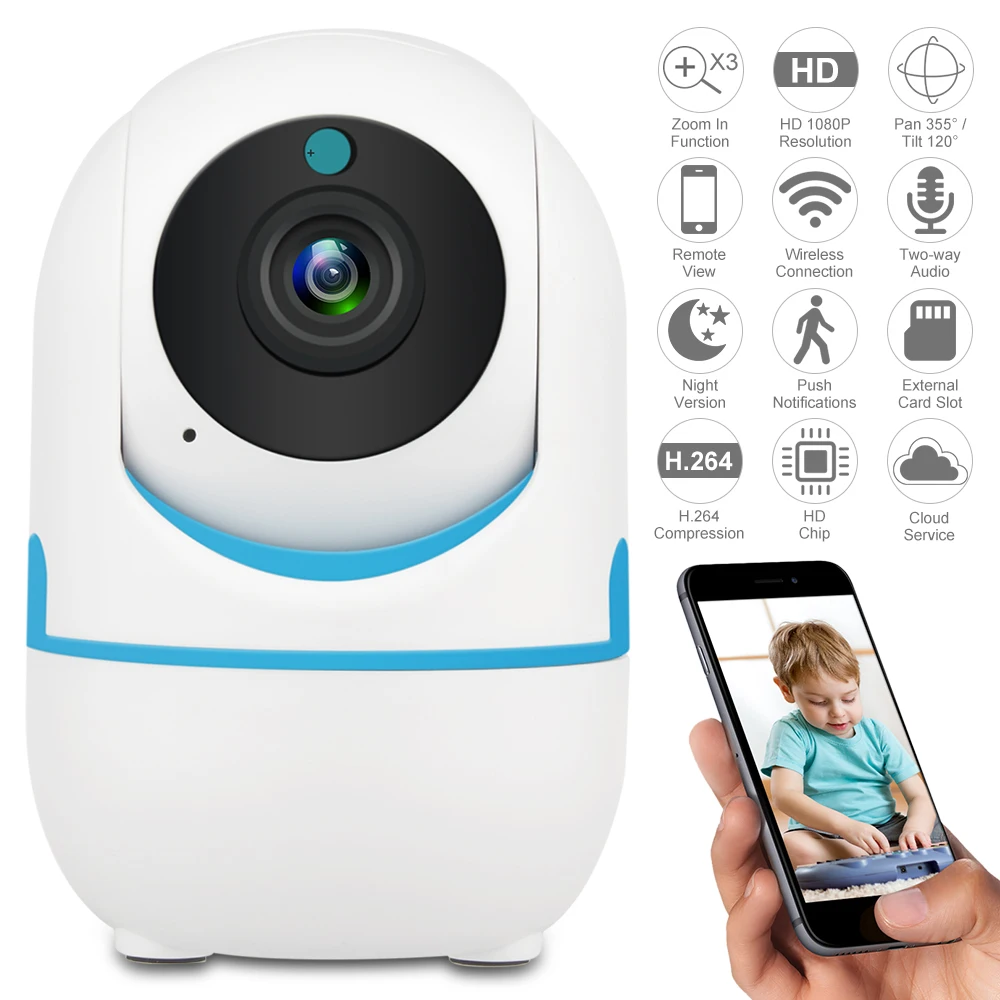 Беспроводная ip камера Defeway 1080P домашняя видеонаблюдения Wi Fi ночное видение