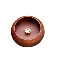 aromatic round incense cone plate pentagram durable wood furnace yin yang buddha practical stick holder burner ash catcher home