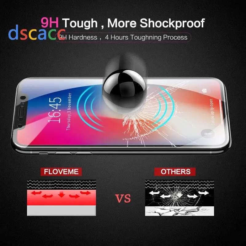 Закаленное защитное стекло Dscacc 4D для iPhone 11 Pro Max XS max 8plus 6 6S PLUS 7 XR 100 шт. | Мобильные