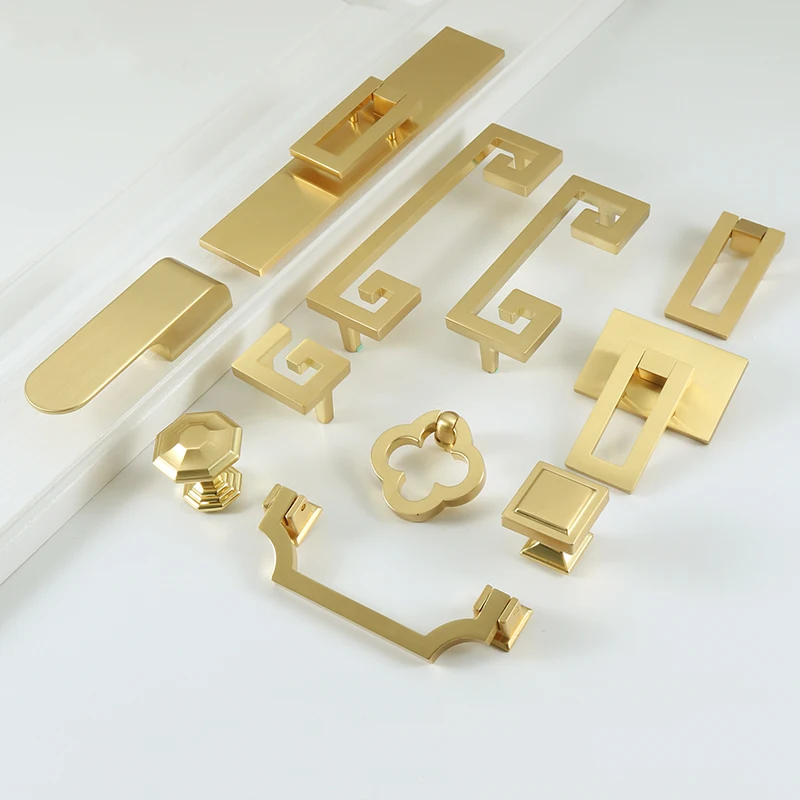 Vintage style/ Cabinet Knobs and Handles Drawer Furnitures Cupboard Wardrobe golden Knobs