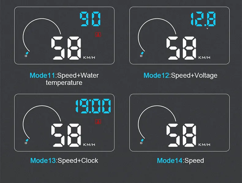 D2500 OBD2+ gps дисплей на голову двойная система универсальная для всех автомобилей Спидометр дисплей прикуриватель зарядка
