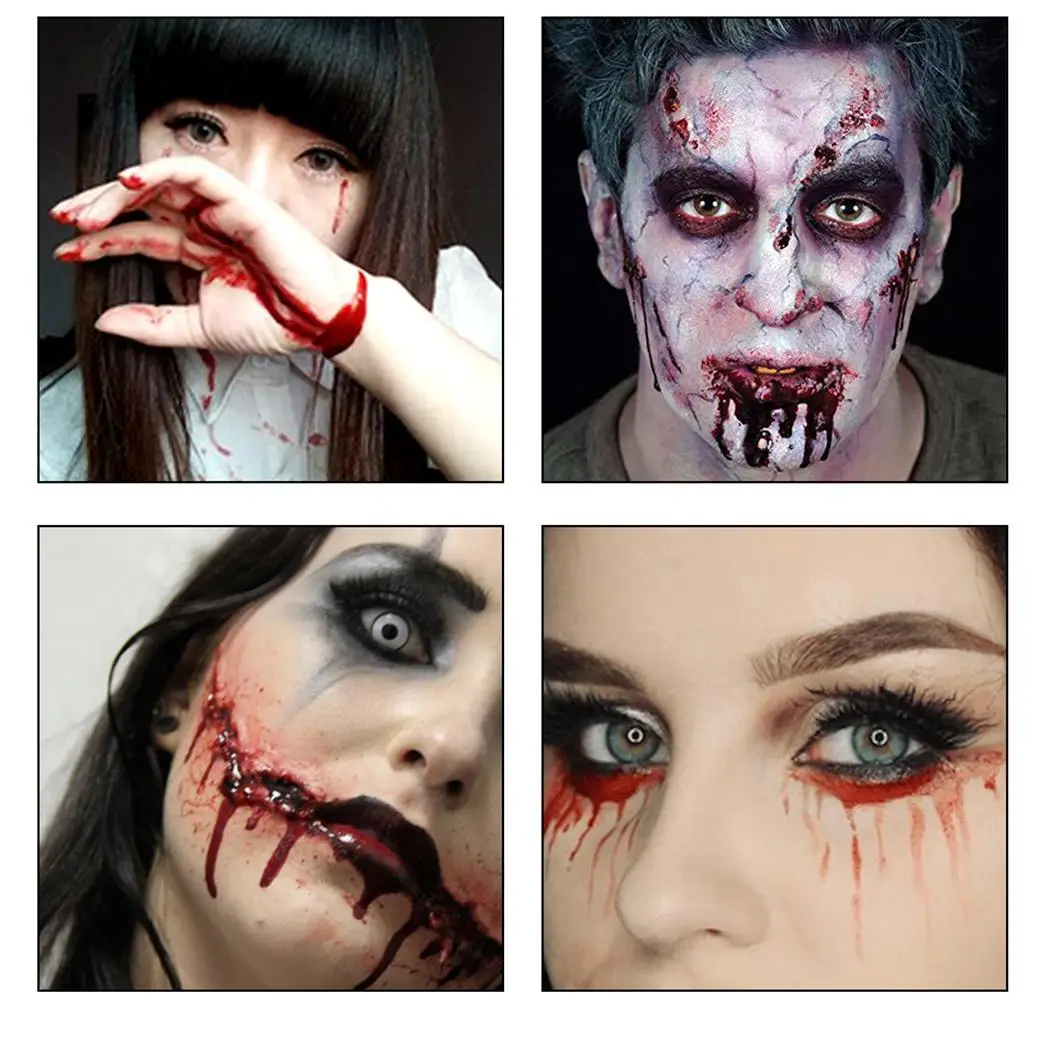 Поддельные кровяные шрамы для тела лица вечерние красные товары косплея
