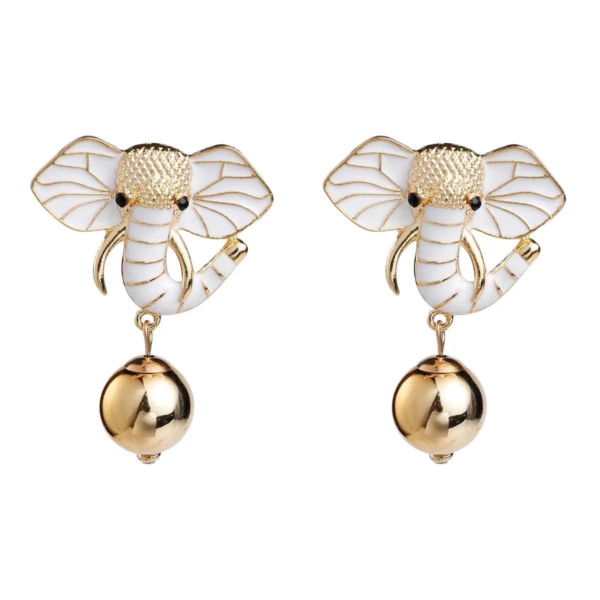 

CINKILE New Enamel Elephant Drop Earrings Jewelry Women Pendant Big Animal Earrings Trendy Style Accessories Party Earring Gifts