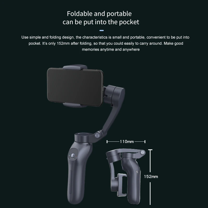 

3-Axis Handheld Gimbal Stabilizer Active Track w/Focus Pull & Zoom for iPhone 11 8 Huawei Samsung Smart Phone PTZ Action Camera