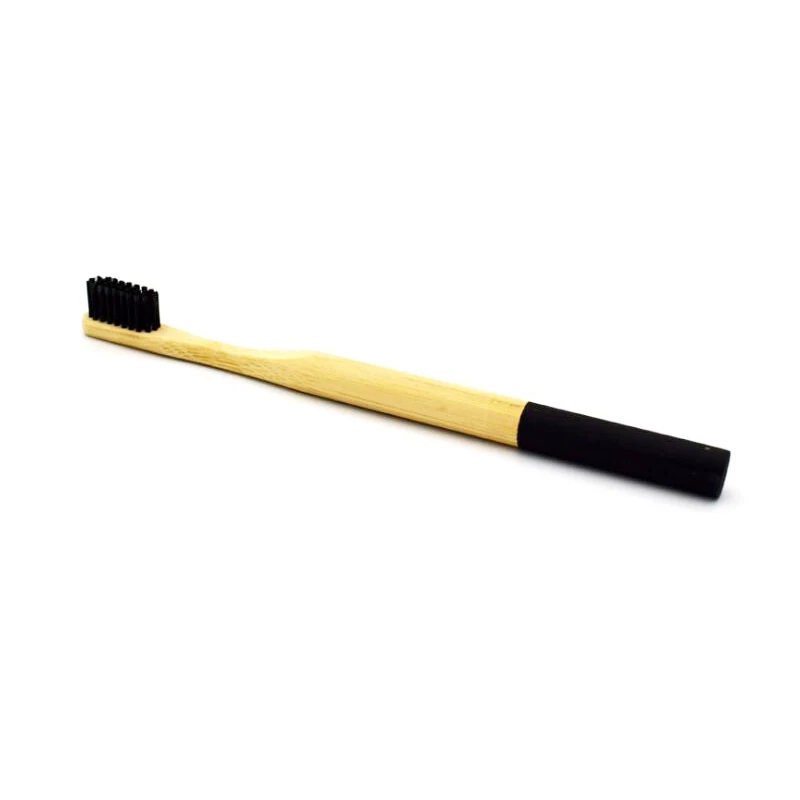 Зубная щетка из натурального бамбука плоская бамбуковая ручка мягкая щетина