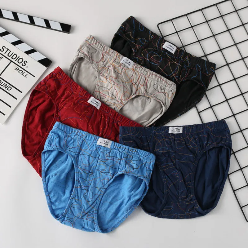 3/4/5 шт. размера плюс новое поступление одноцветные трусы мужские хлопок
