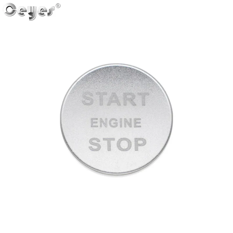 Silver Button Cover Ceyes аксессуары для стайлинга автомобилей Start Stop крышка кнопки запуска двигателя накладка наклейка чехол для Land Rover Discovery Sport 5 Range Rover - Название цвета: Silver Button Cover