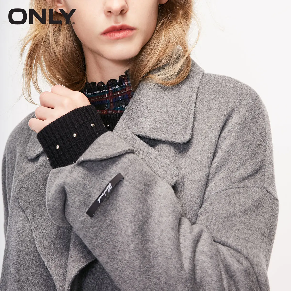 ONLY женское осенне-зимнее двустороннее шерстяное пальто | 11844S503