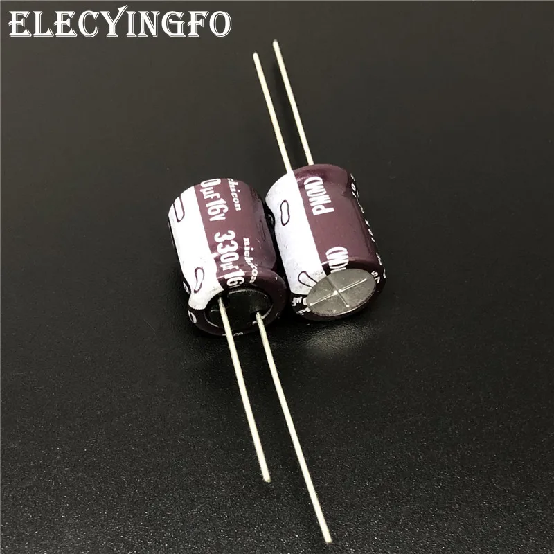

10Pcs/100pcs 330uF 16V NICHICON PM Series 10x12.5mm 16V330uF Low Impedance Aluminum Electrolytic capacitor