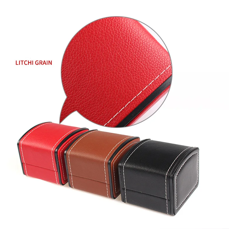 Роскошные черные кожаные коробки для наручных часов подарочная упаковка чехол