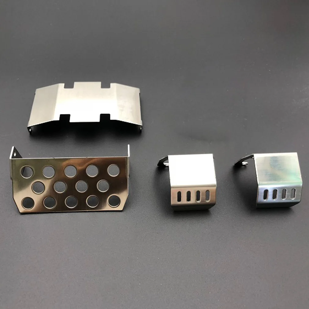 

1/10 Серебряный Прохладный Передний + ось + защитная пластина шасси для Axial SCX10 II 90046/47 90059/60 DIY Замена