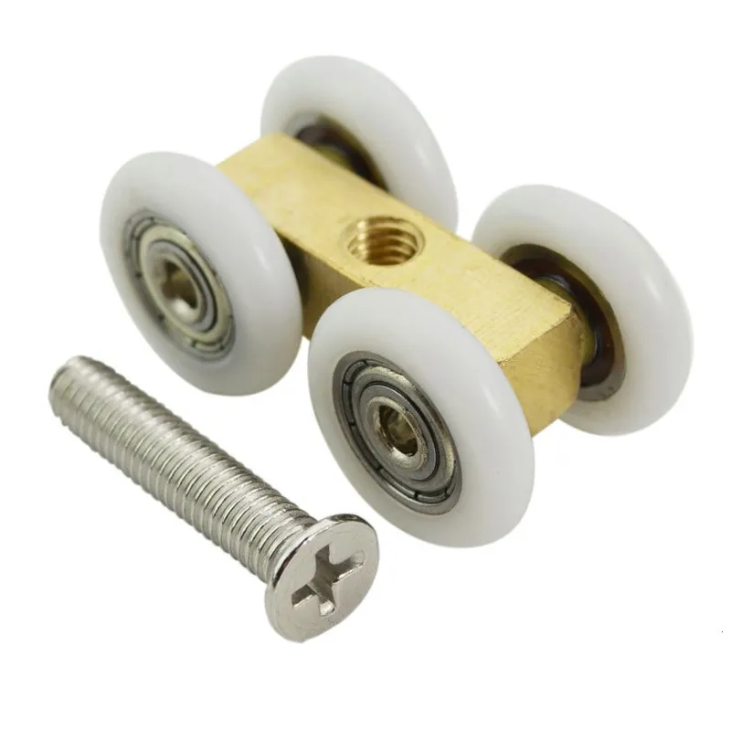 1 шт. стеклянные раздвижные двери для ванной Медные Ролики душевой комнаты