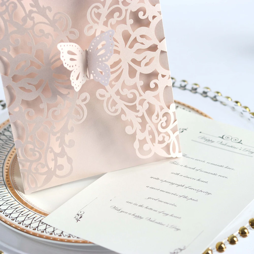 10 шт. обложка + внутренняя страница конверт бумага с вырезом в виде бабочки