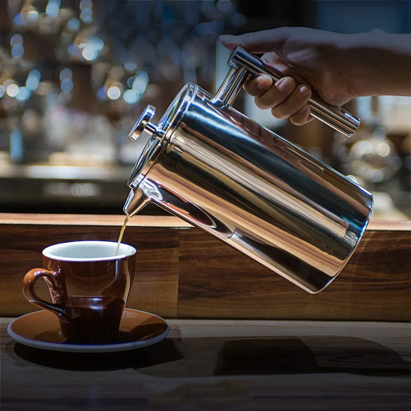 Кофейник GURET кофейник с французским прессом из нержавеющей стали Кофеварка