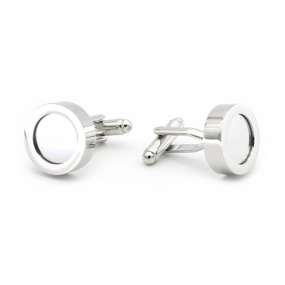 Бесплатная доставка мужские модные запонки DIY дизайн рамки для фото серебро цвет